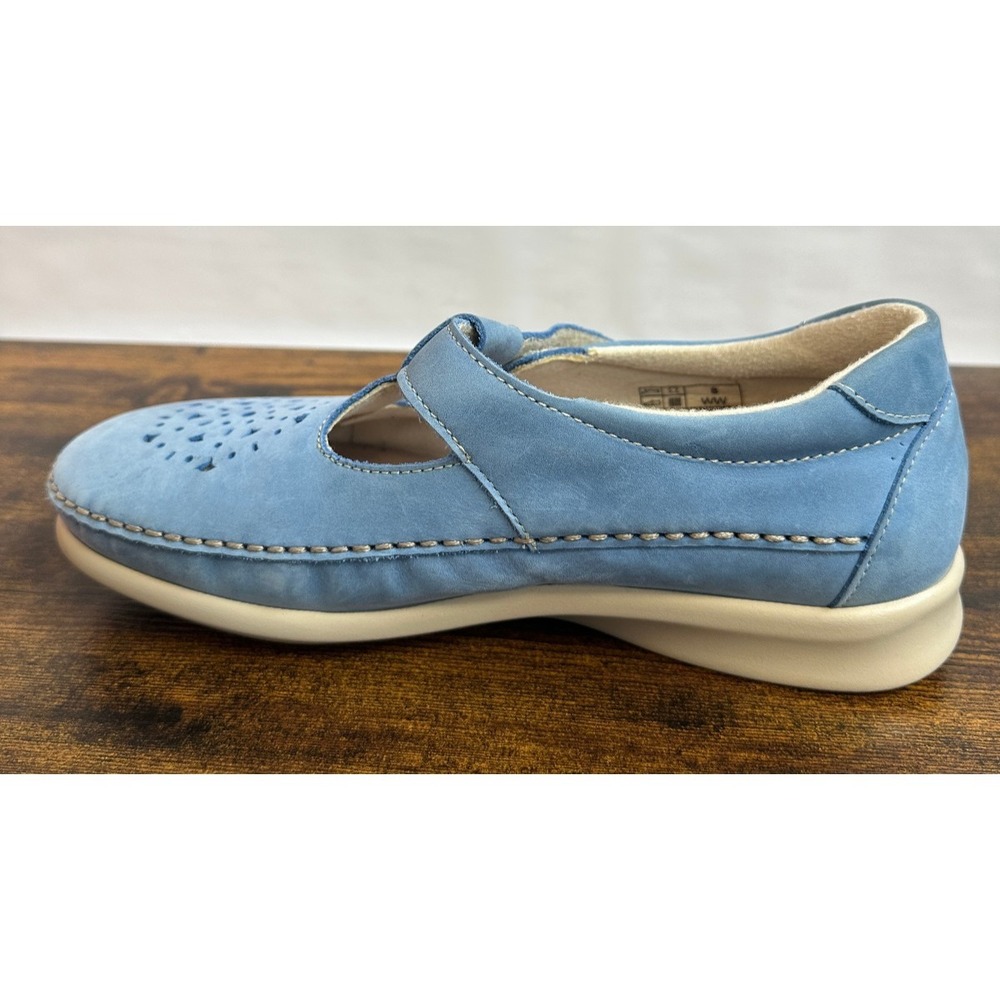 SAS Tripad Comfort Willow Slip On Loafer Mary Jane Cutout Walking Shoe Blue 8 WW - Picture 10 of 15